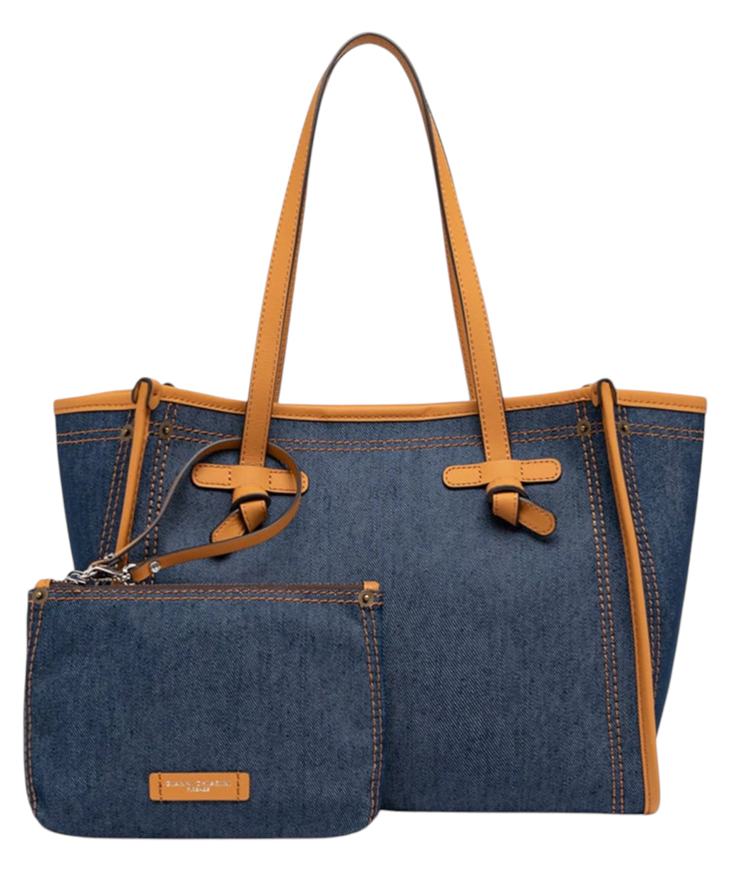 Marcella Gianni Chiarini Bag in Denim and Leather