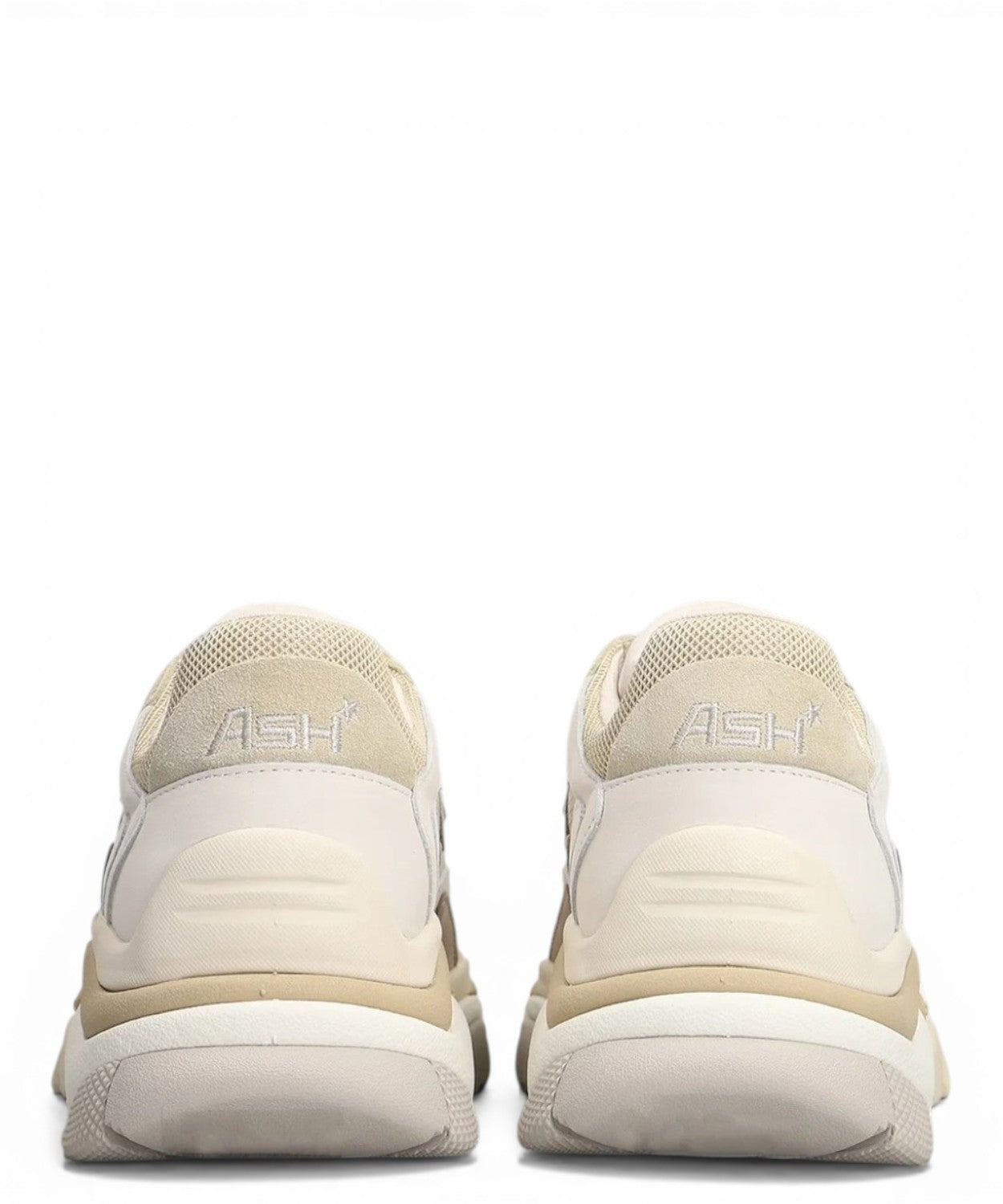 Chunky Ash Addict Sneakers in Leather and Technical Fabric