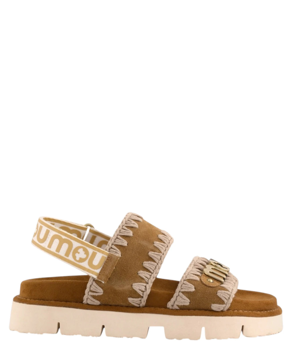 Mou Bio Sandals with Strap and Metallic Logo