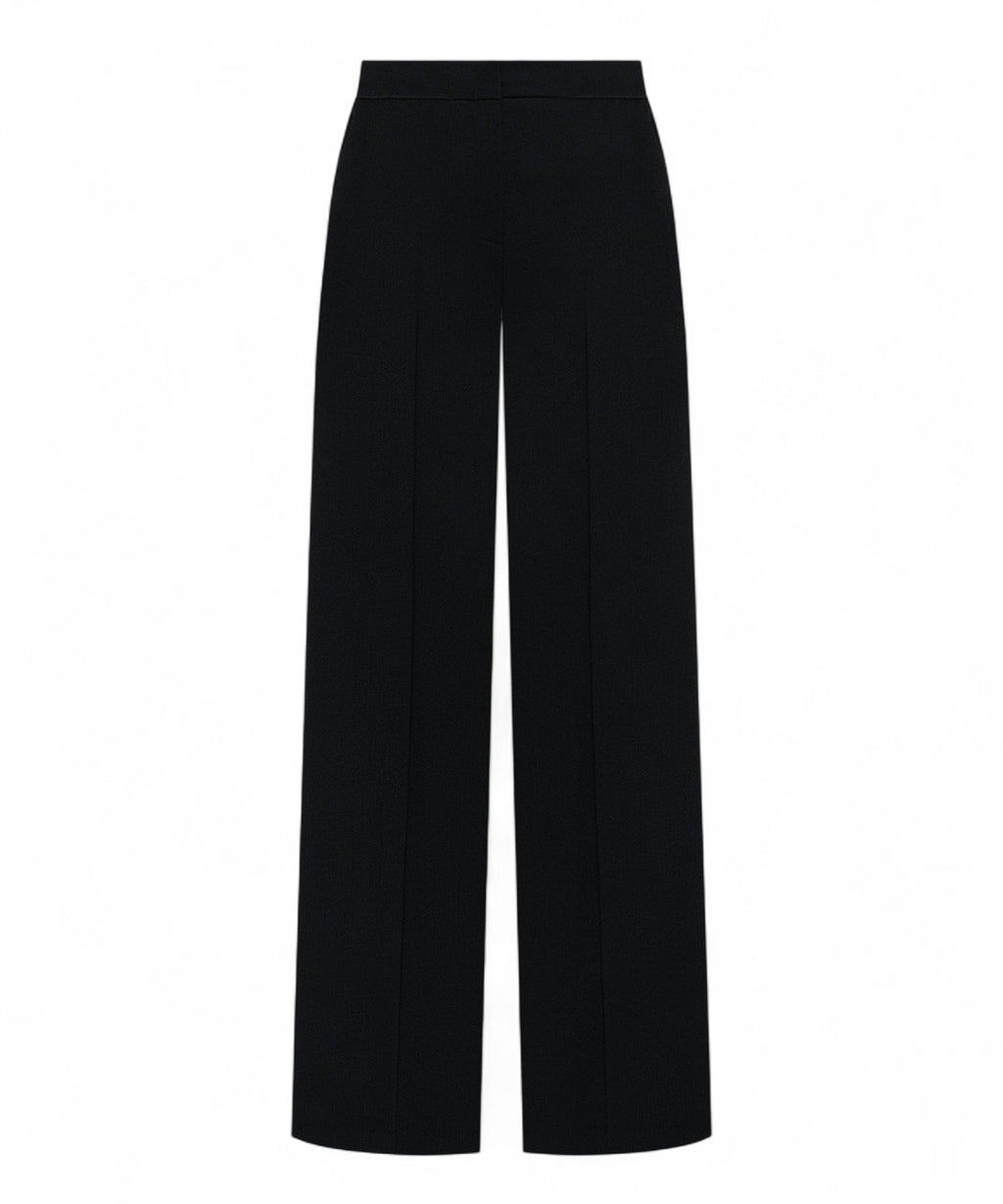 Pantaloni Twinset in Lana Nera con Logo-Twinset-Pantaloni-Vittorio Citro Boutique
