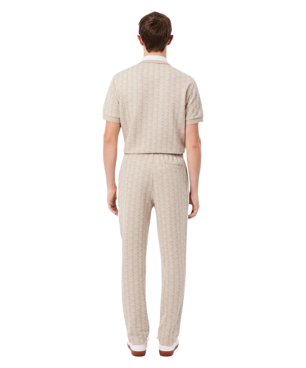 Tepláky Lacoste Monogram Béžové – Jogger Regular Fit