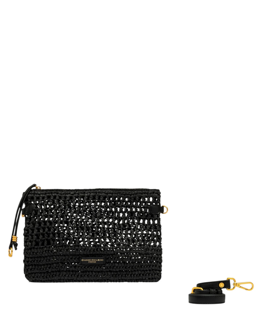 Gianni Chiarini Nefeli Pouch in Crochet Straw
