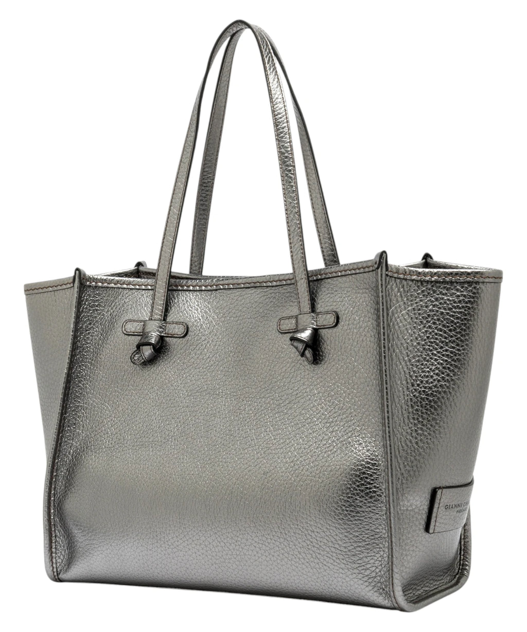 Gianni Chiarini Marcella Maxi Grained Leather Double Shopping Bag with Pouch