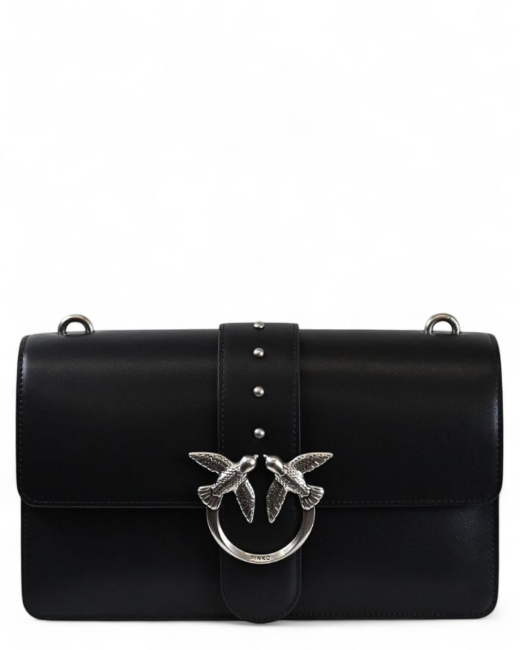 Borsa Pelle Love Birds PINKO Love Bag One Simply con chiusura a patta e fibbia Love Birds, ideale per la categoria borse a spalla donna.