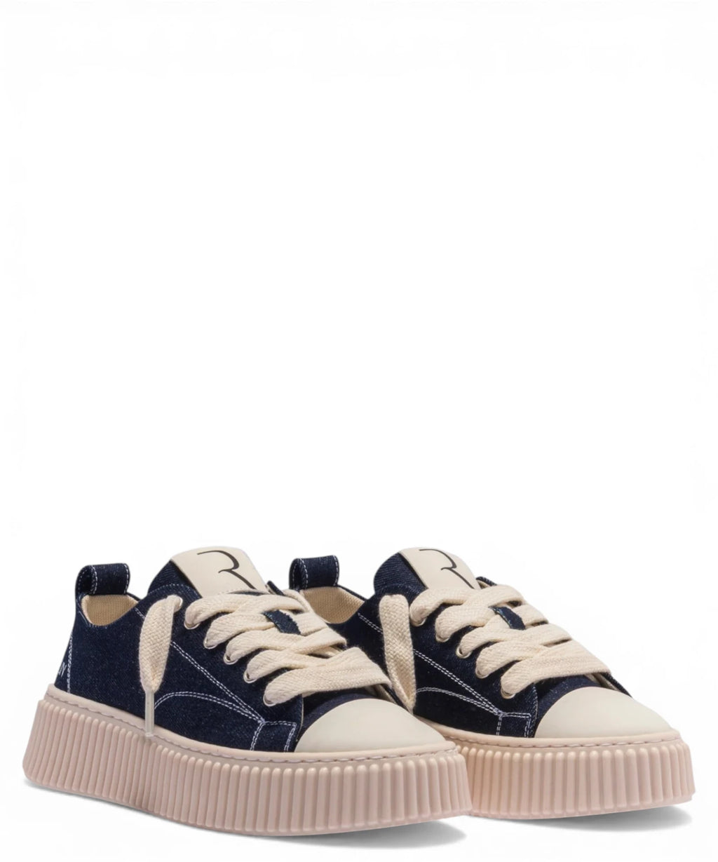 RHUN 2020 Denim Sneakers with Beige Rubber Sole