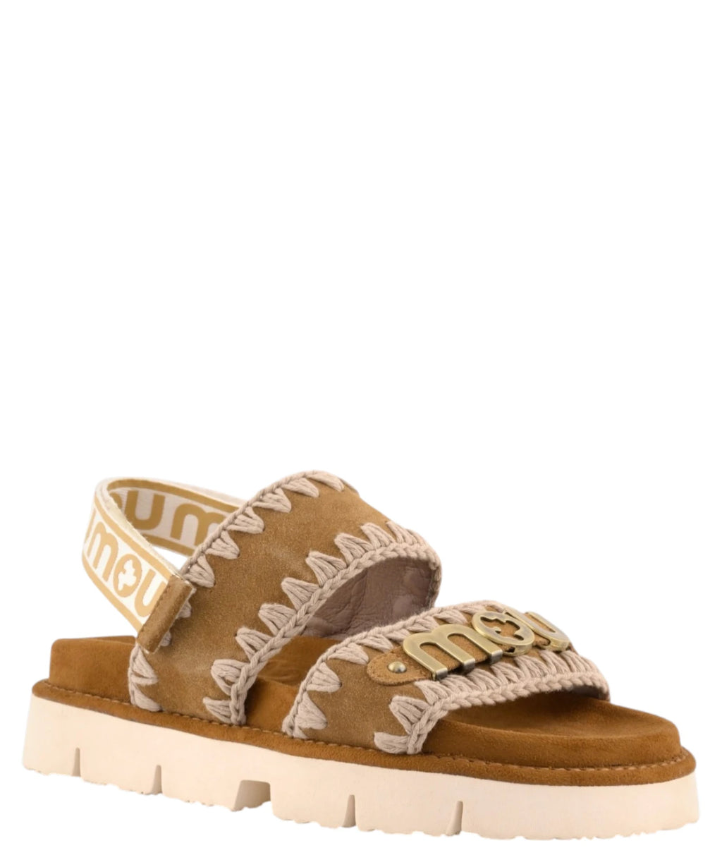 Mou Bio Sandals with Strap and Metallic Logo