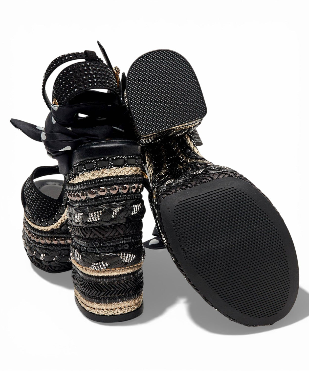 Kurt Geiger  Scarf Chelsea Sandali con Tacco in Tessuto