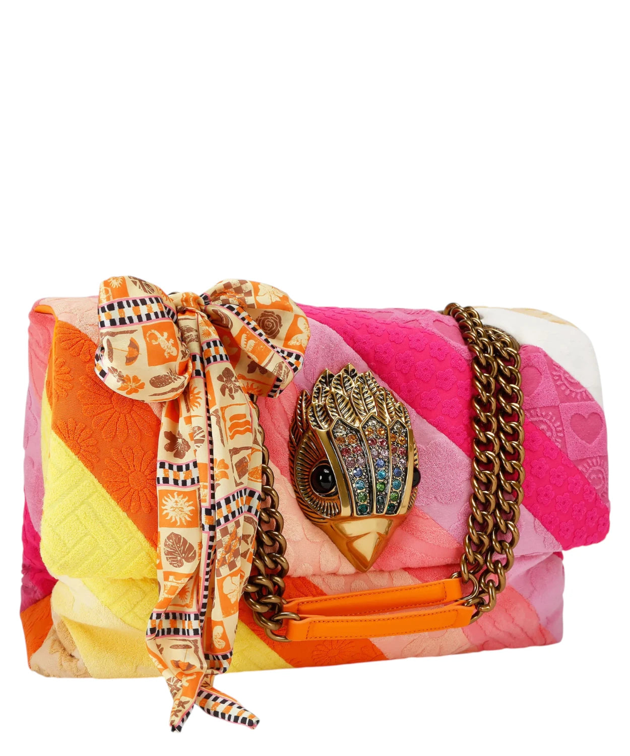 Borsa Kensington Kurt Geiger in Terry con Cristalli Rainbow