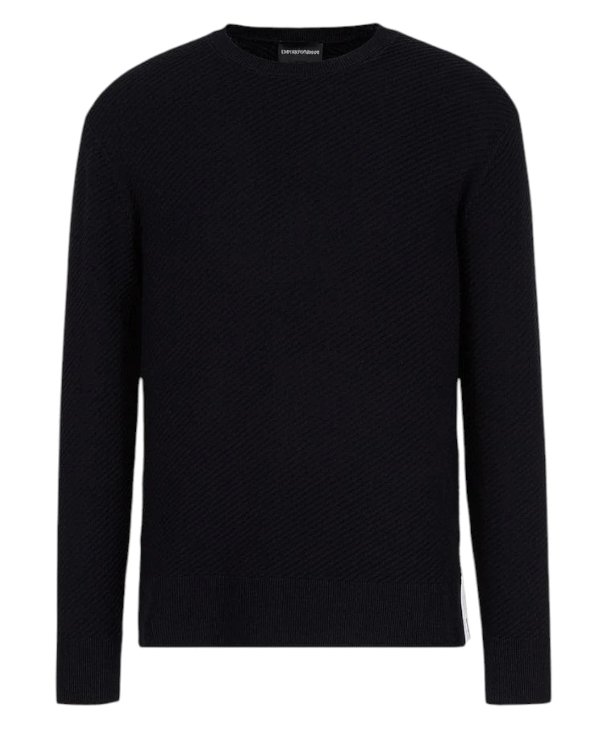 Diagonal knit sweater with side stripe Emporio Armani