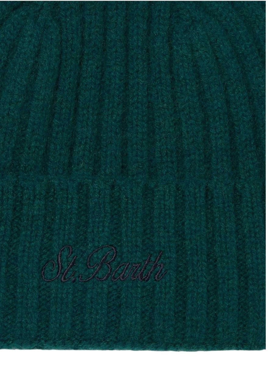 Berretto in lana stretch con ricamo St. Barth-Mc2 Saint Barth-Cappelli-Vittorio Citro Boutique