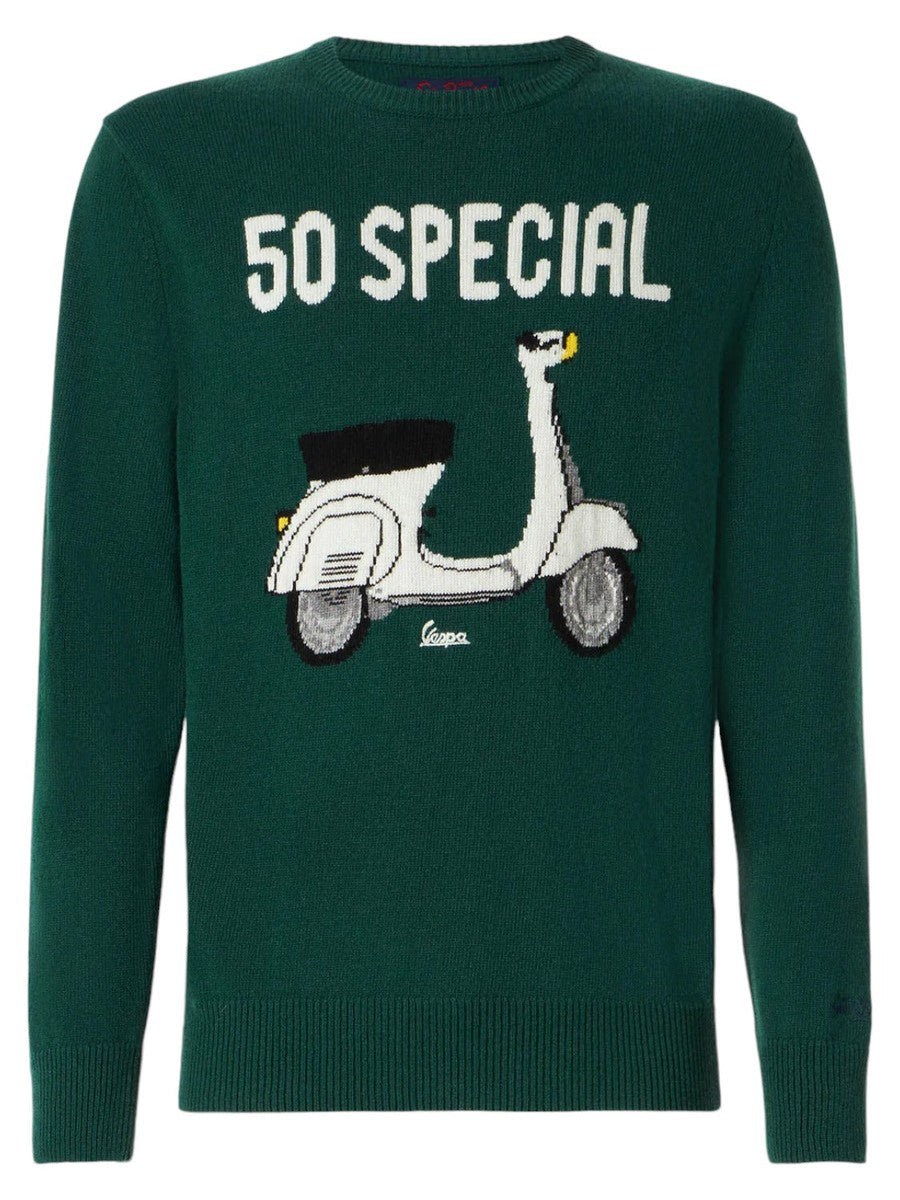 Maglia uomo Vespa 50 stampa jacquard | Vespa® Edizione Speciale-Mc2 Saint Barth-Maglieria-Vittorio Citro Boutique