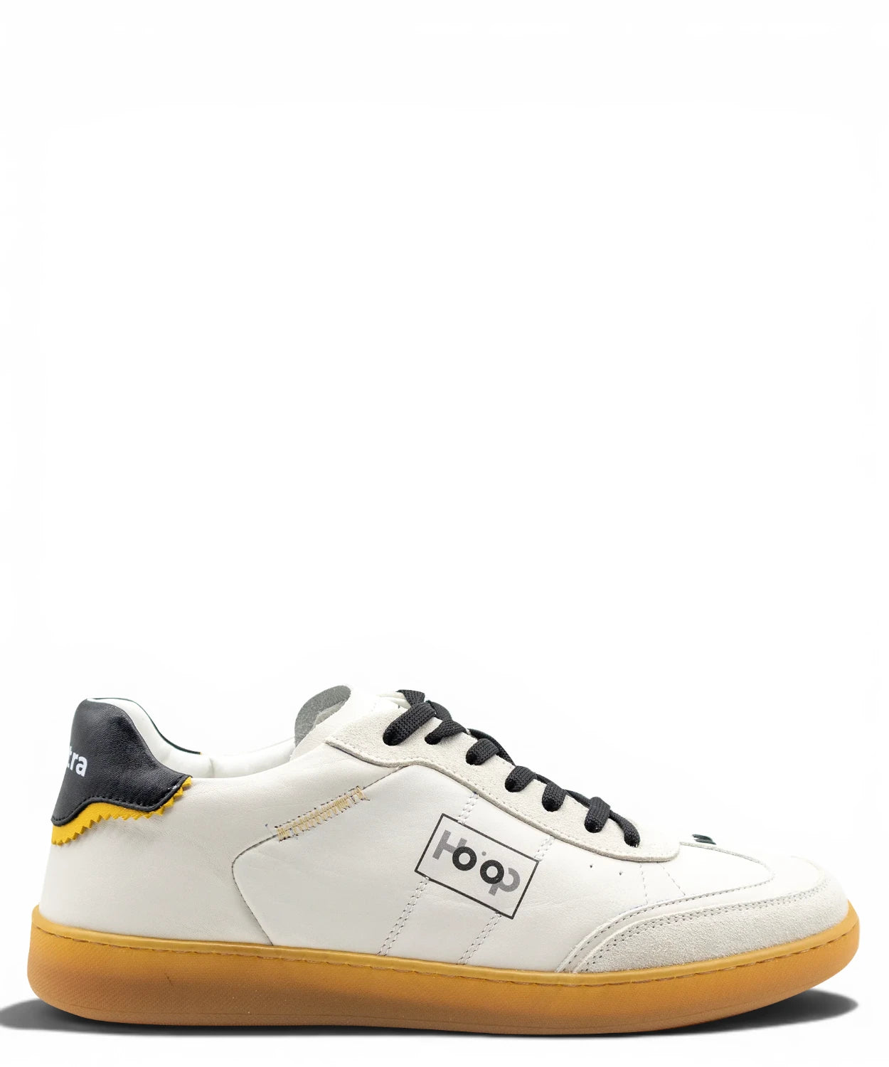 Tenisky Ho’op Mantra Offwhite Black Yellow - Pelle Nappa
