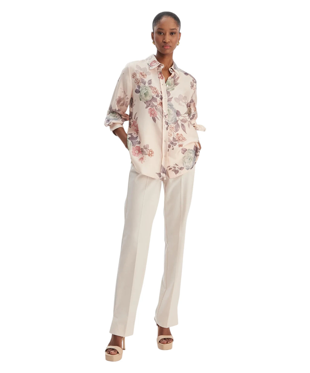 Camicia Marella SALVE i silke med blomsterprint
