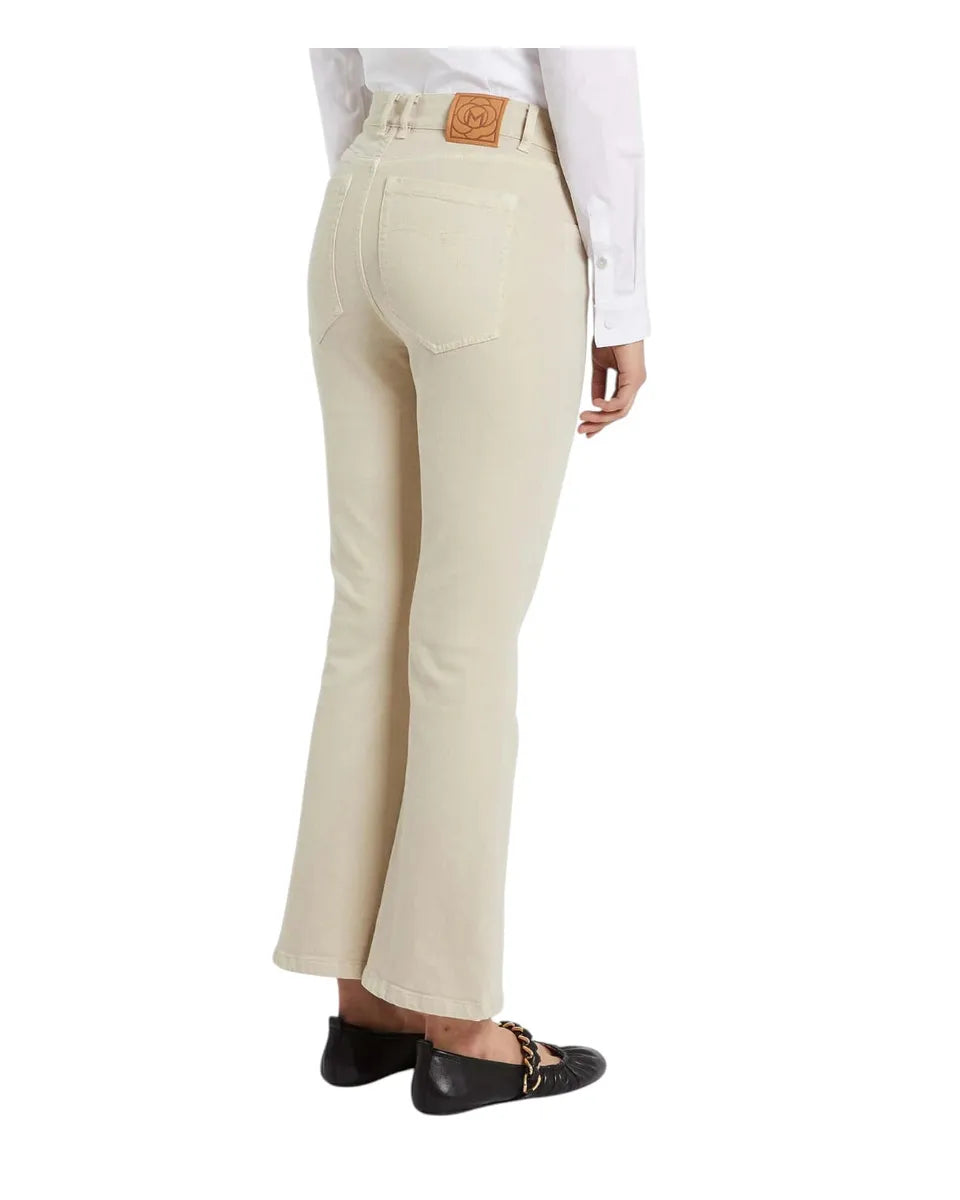 Jeans Kerry Zampetta Flare Crop in Bull Stretch-Marella-Jeans-Vittorio Citro Boutique