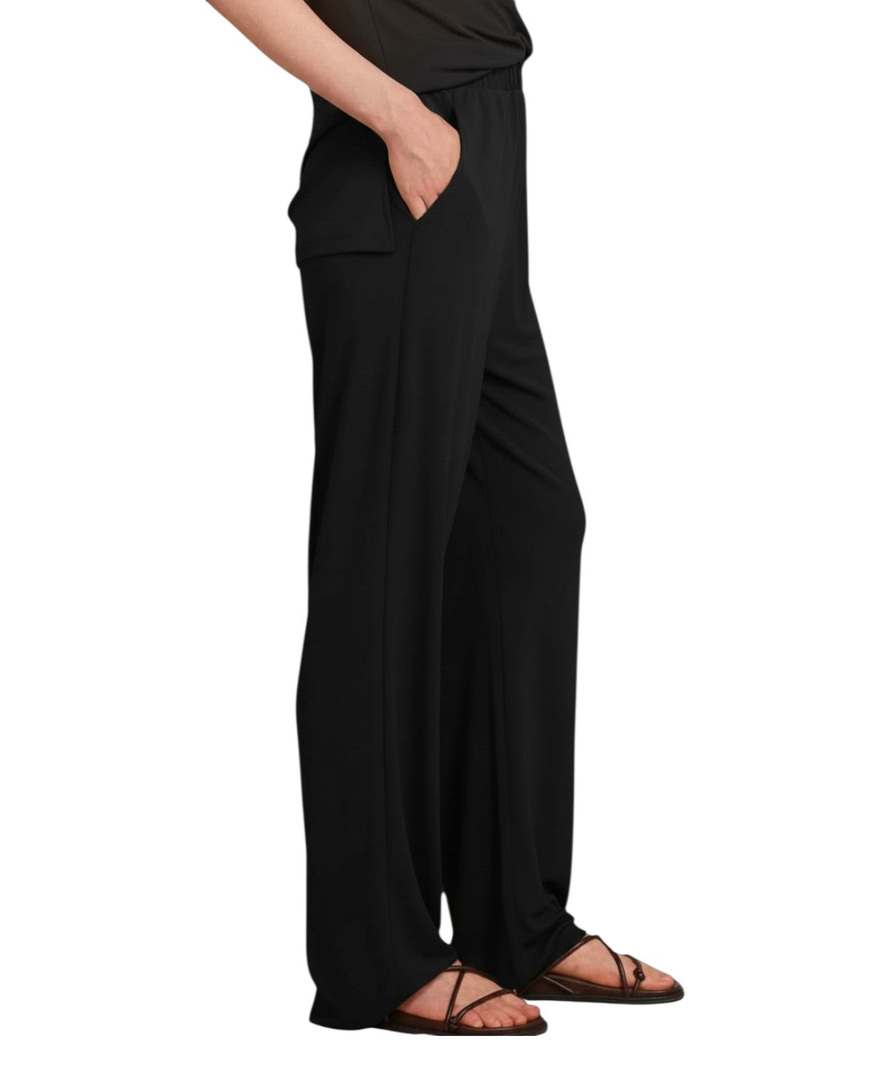 Women's OZONO Jersey Crepe Straight-Leg Pants