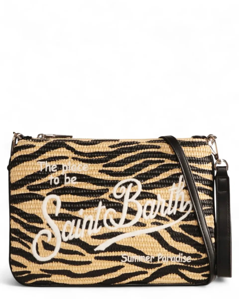 Pochette Parisienne Zebrata in Paglia-Mc2 Saint Barth-Pochette-Vittorio Citro Boutique