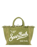 Borsa tote Vanity in cotone tinta unita con frange-Borse a mano-Mc2 Saint Barth-Vittorio Citro Boutique