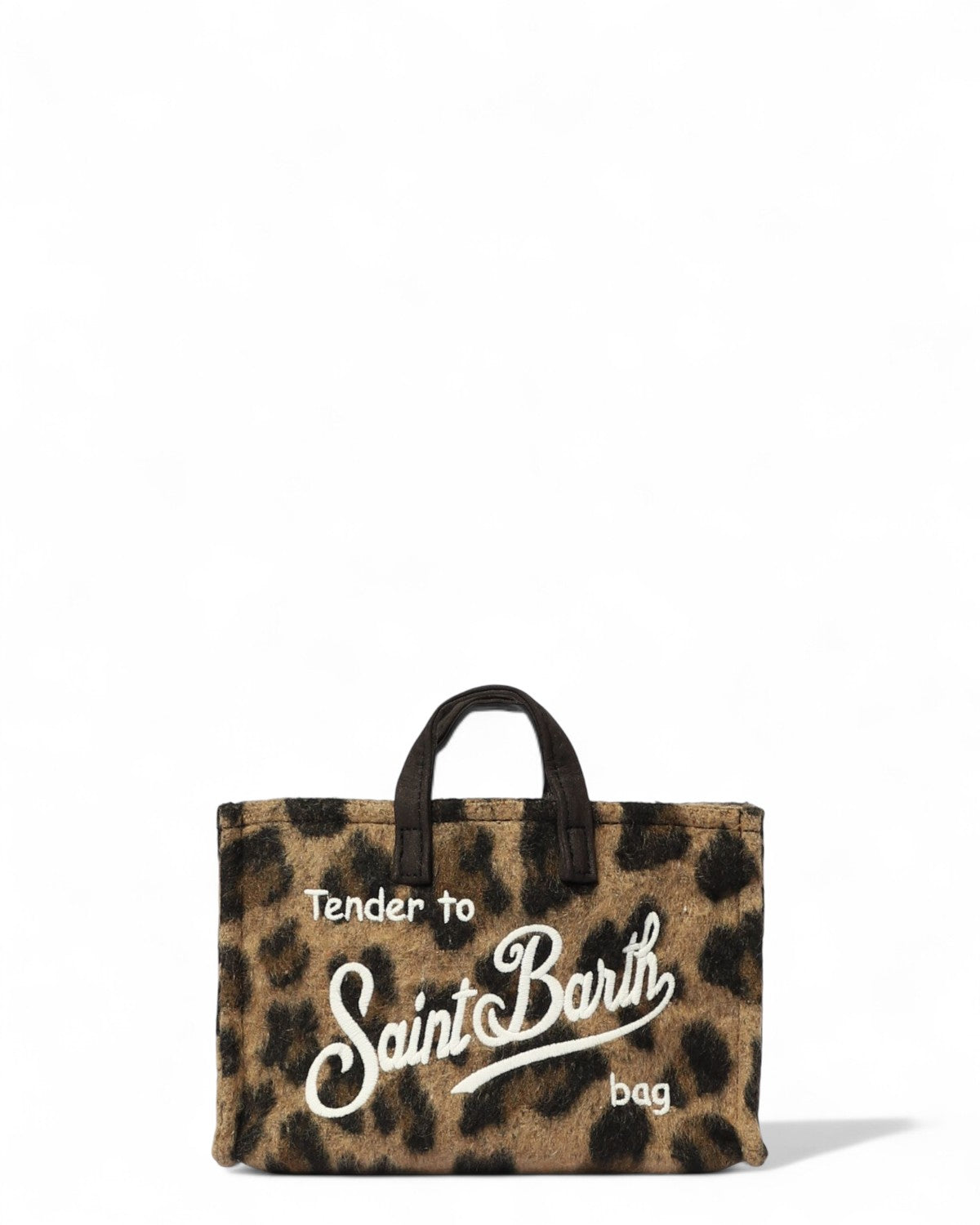 Phone bag in feltro con stampa maculata-Mc2 Saint Barth-Borse a mano-Vittorio Citro Boutique
