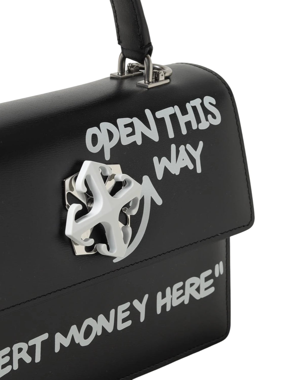 Off-White Jitney 1.4 Quote leren tas met schouderriem