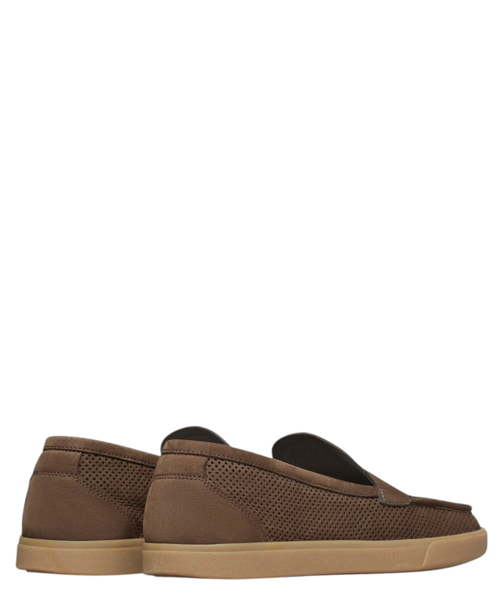 Men's Perforated Tumbled Calfskin Loafer Fabi