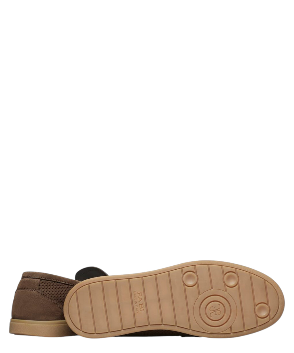 Men's Perforated Tumbled Calfskin Loafer Fabi