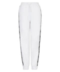 Double jersey jogger trousers with logo tape and side zip