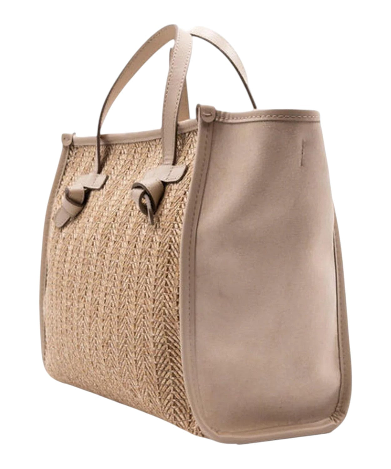 Gianni Chiarini Miss Marcella 32 summer bag in straw and suede