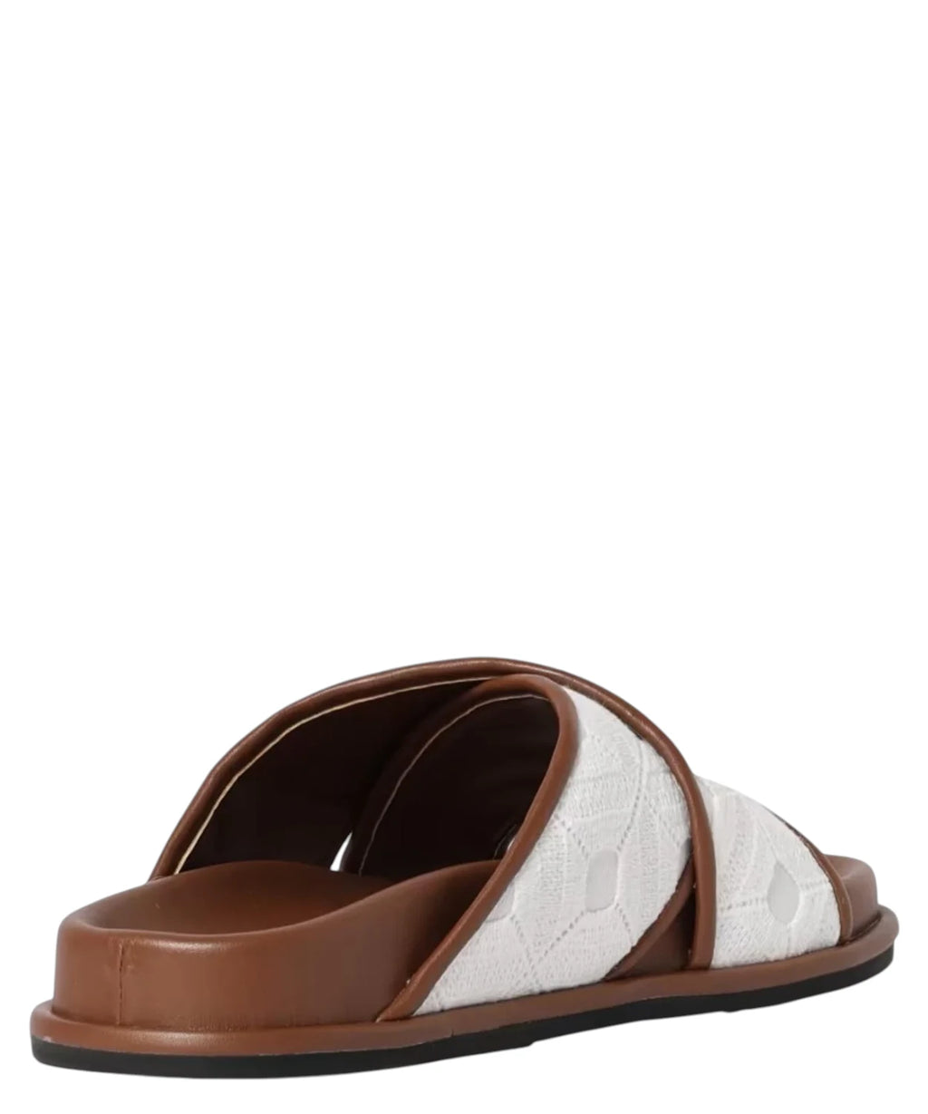 Max Mara Women's Peonie Embroidered Crisscross Sandals