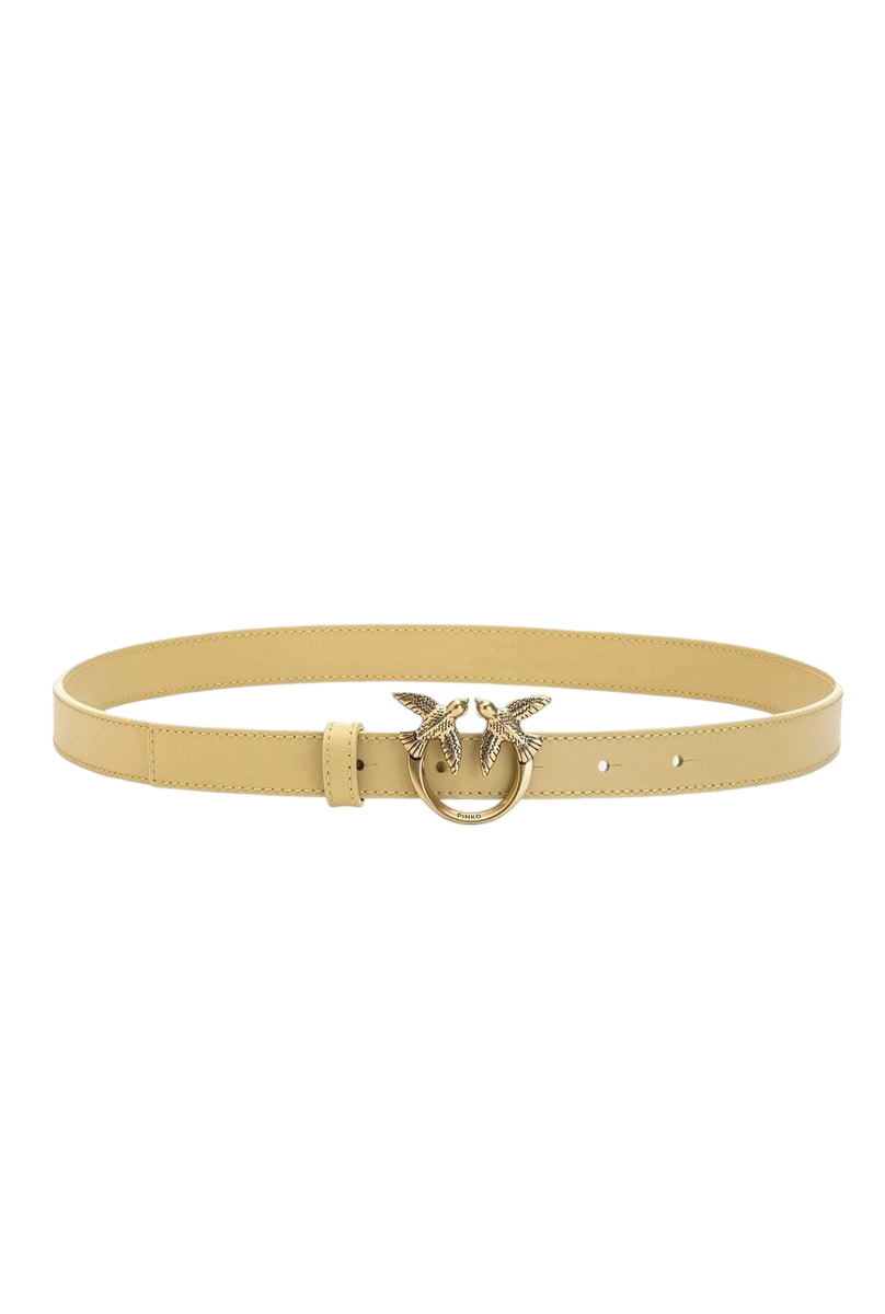 Cintura sottile love birds in pelle-Cinture-Pinko-Vittorio Citro Boutique