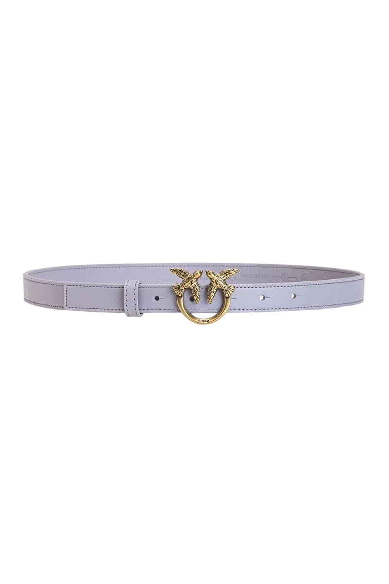 Cintura sottile love birds in pelle-Cinture-Pinko-Vittorio Citro Boutique