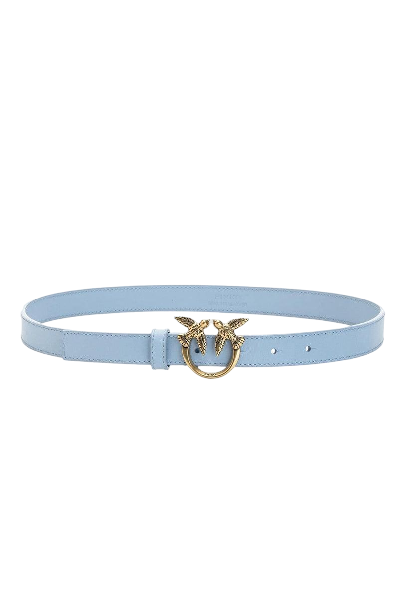 Cintura sottile love birds in pelle-Cinture-Pinko-Vittorio Citro Boutique