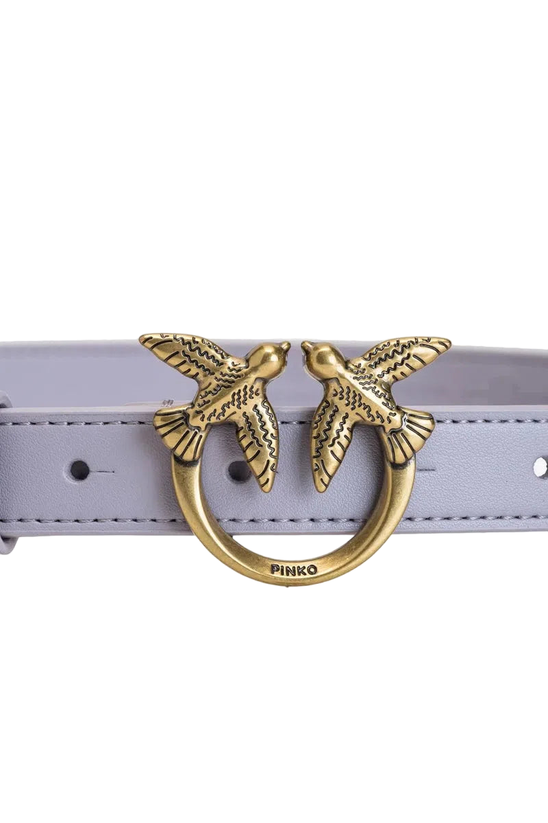 Cintura sottile love birds in pelle-Cinture-Pinko-Vittorio Citro Boutique