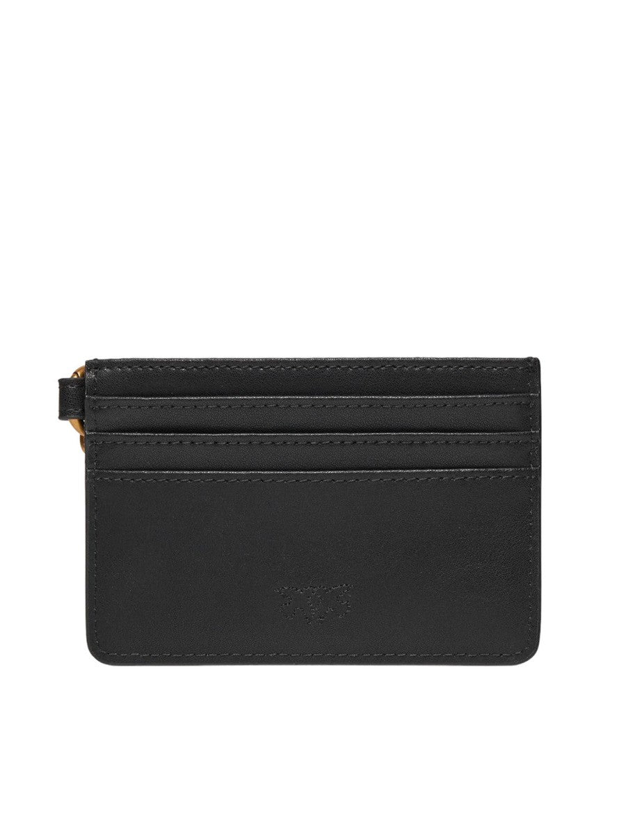 PORTA CARTE IN PELLE CON CATENELLA-Pinko-Portafogli-Vittorio Citro Boutique