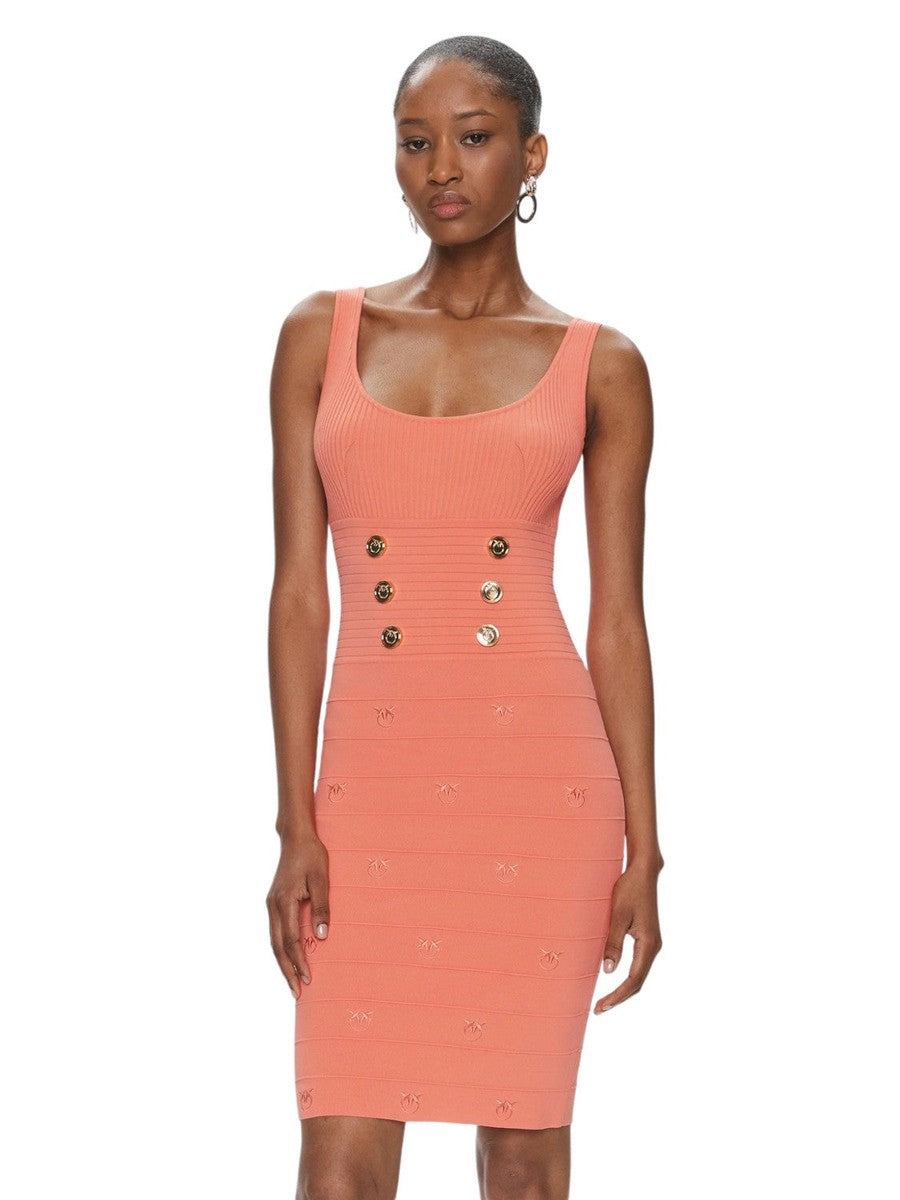 Mini Abito Jacquard Love Birds Cactus-Pinko-Abiti-Vittorio Citro Boutique