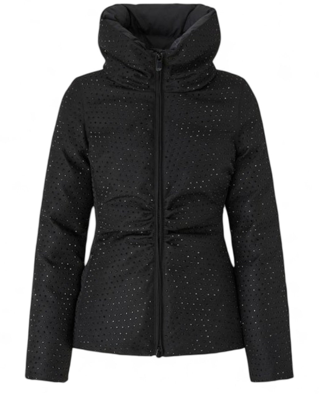 Piumino corto Nita con collo alto e mini strass-Pinko-Piumini-Vittorio Citro Boutique