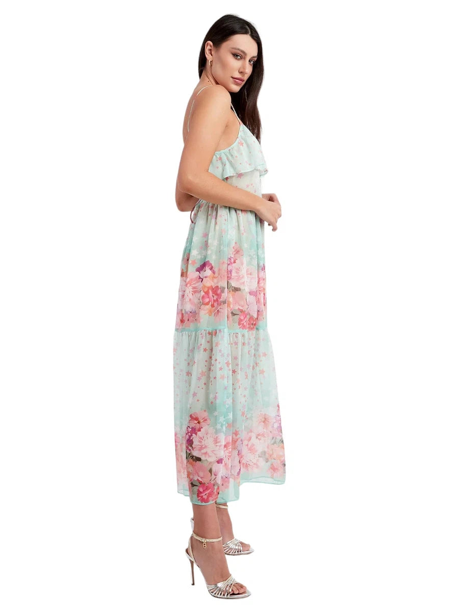 Abito Lungo con Stampa Floreale e Stellare-Twinset-Abiti-Vittorio Citro Boutique