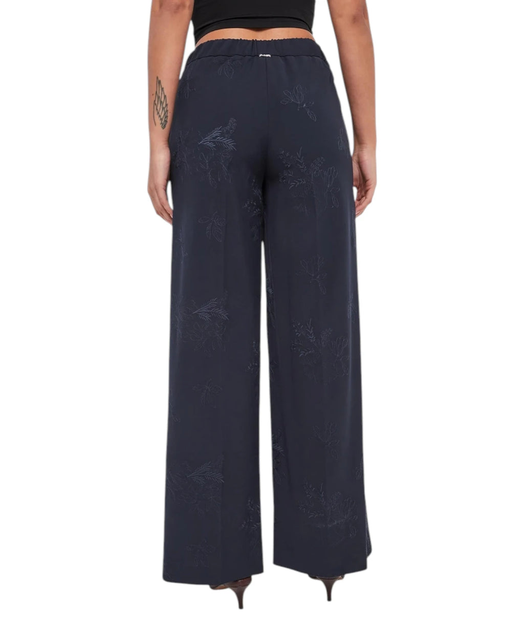 Twinset Embroidered Elegant Palazzo Trousers