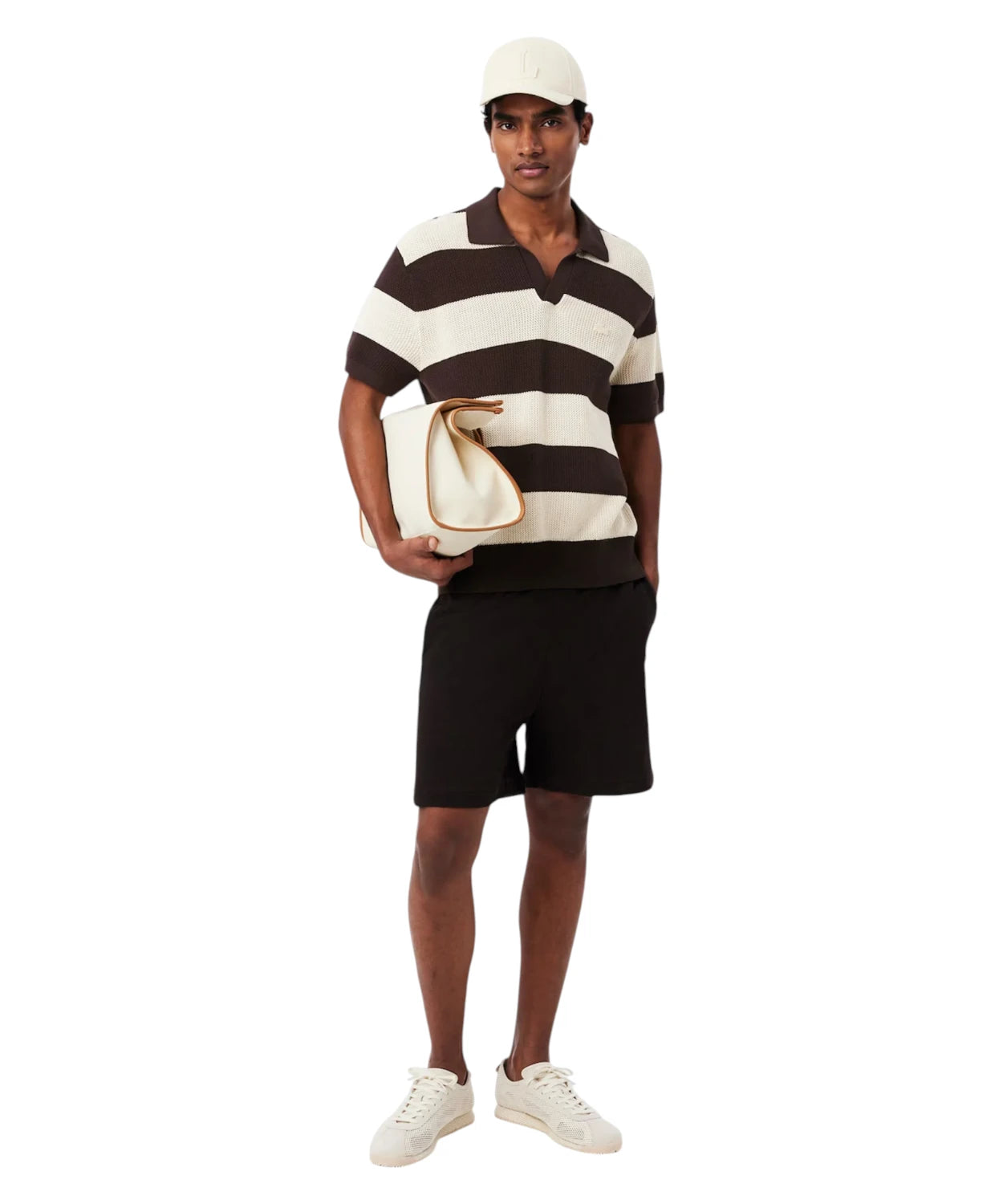 Herre Polo Lacoste med Striber - Relaxed Fit i Bomuld