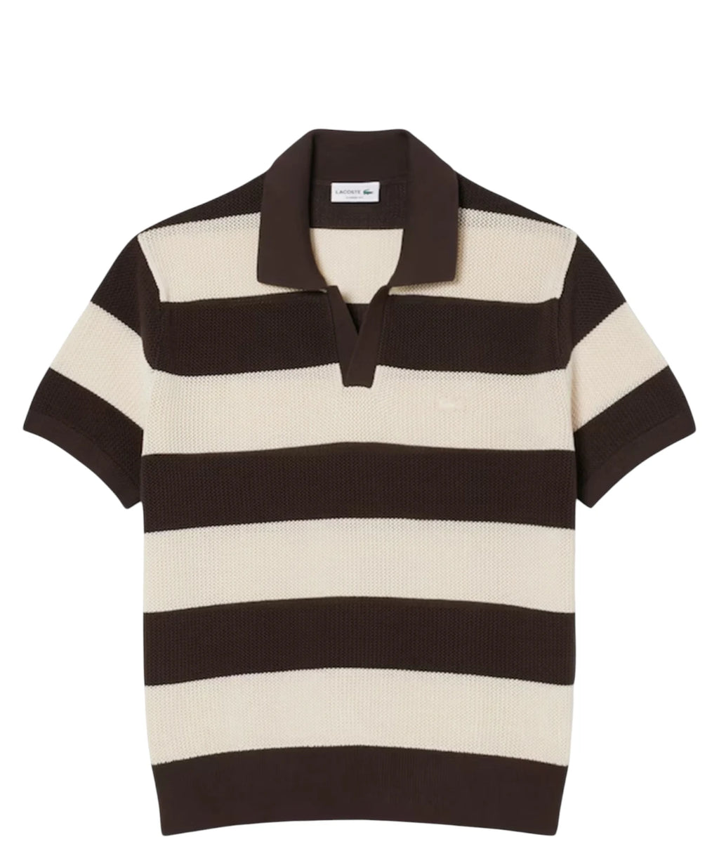 Herre Polo Lacoste med Striber - Relaxed Fit i Bomuld