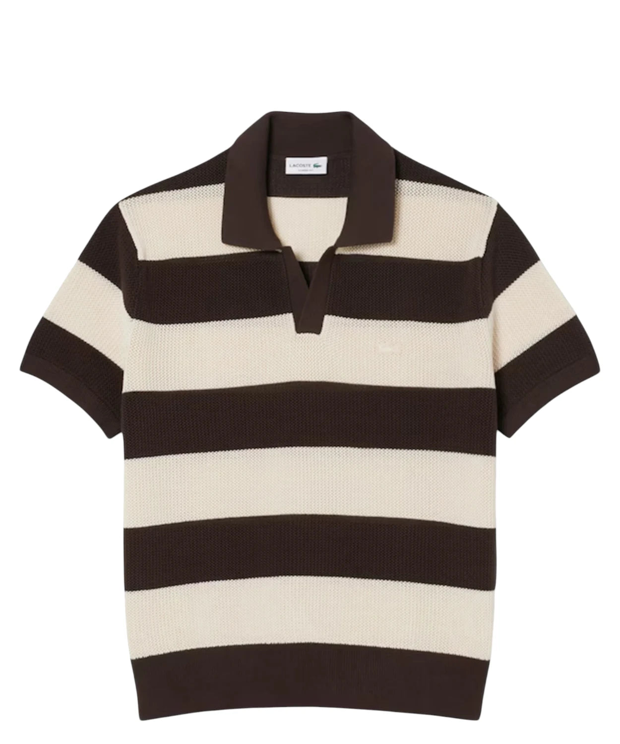 Herre Polo Lacoste med Striber - Relaxed Fit i Bomuld