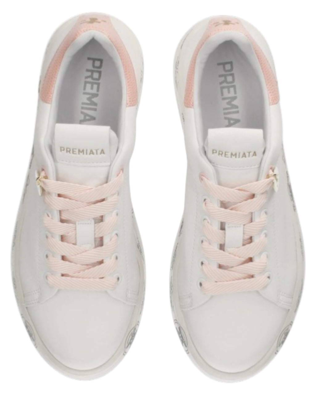 Premiata Belle 8159 Leather Sneakers – 4.2 cm Sole with Graphic Bottom