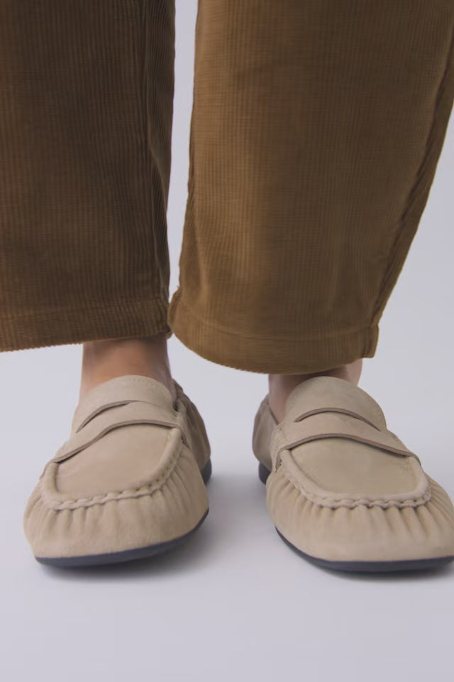 Women's Suede Loafer Sand - Slip-On Loafer