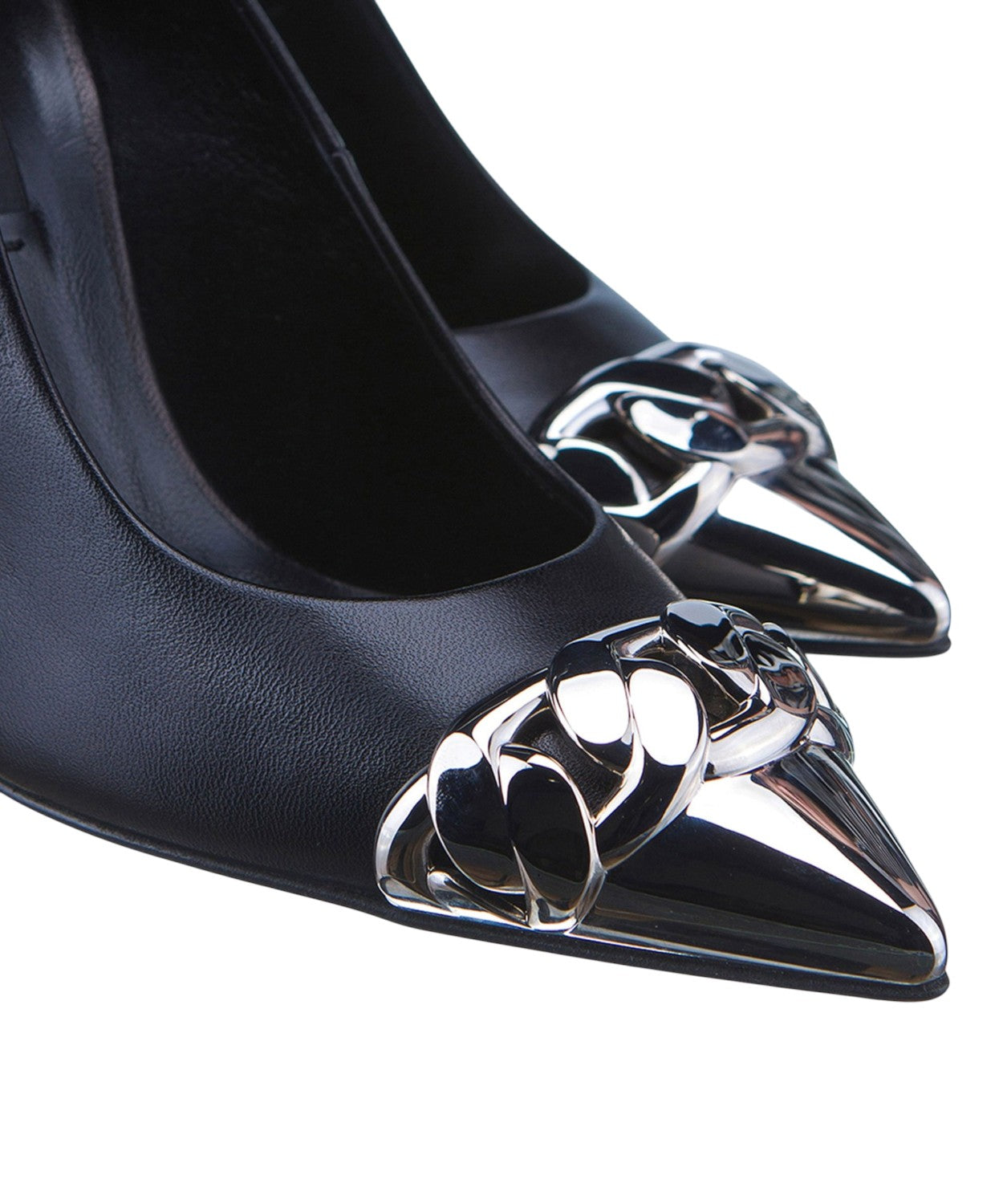 Black Leather Pumps with 10 cm Heel by Casadei
