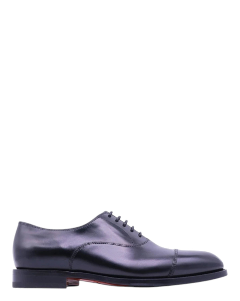 Santoni Oxford-sko til mænd i børstet blå læder
