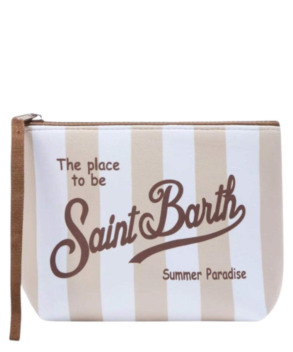 Pochette Aline MC2 Saint Barth met logo en print