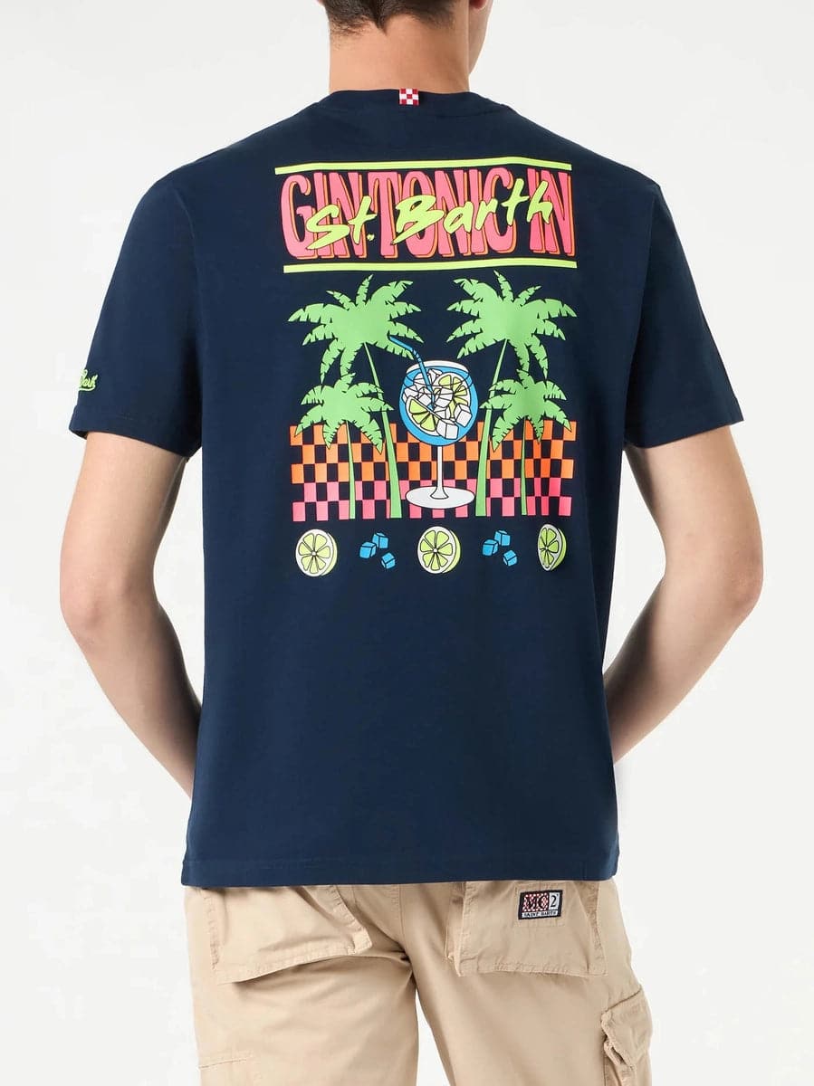 T-shirt con stampa Gin Tonic a St. Barth-Mc2 Saint Barth-T-shirt-Vittorio Citro Boutique