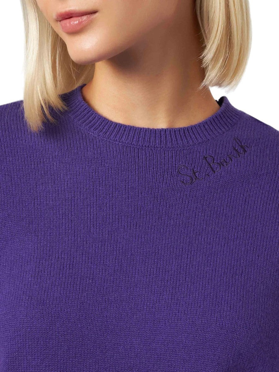 Maglia girocollo con ricamo St. Barth-Mc2 Saint Barth-Maglieria-Vittorio Citro Boutique