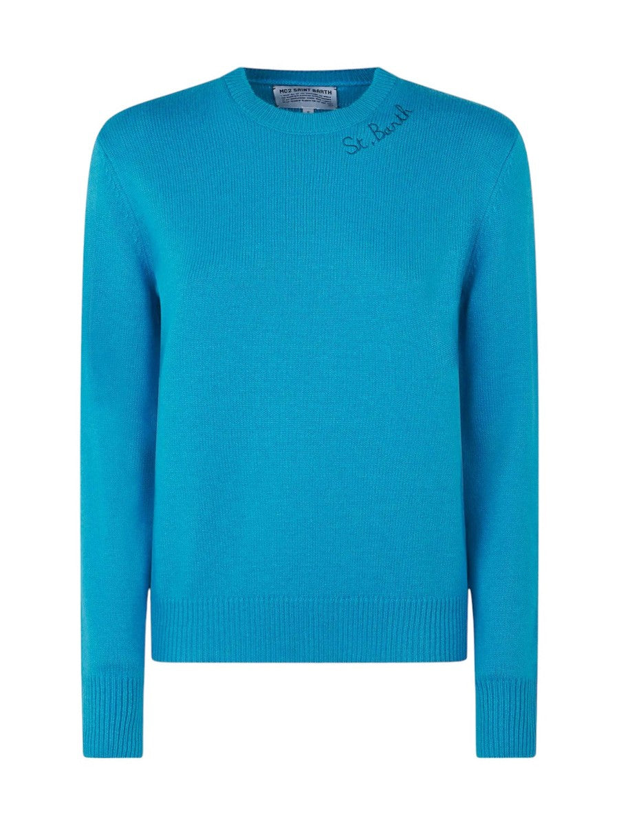 Maglia girocollo con ricamo St. Barth-Mc2 Saint Barth-Maglieria-Vittorio Citro Boutique