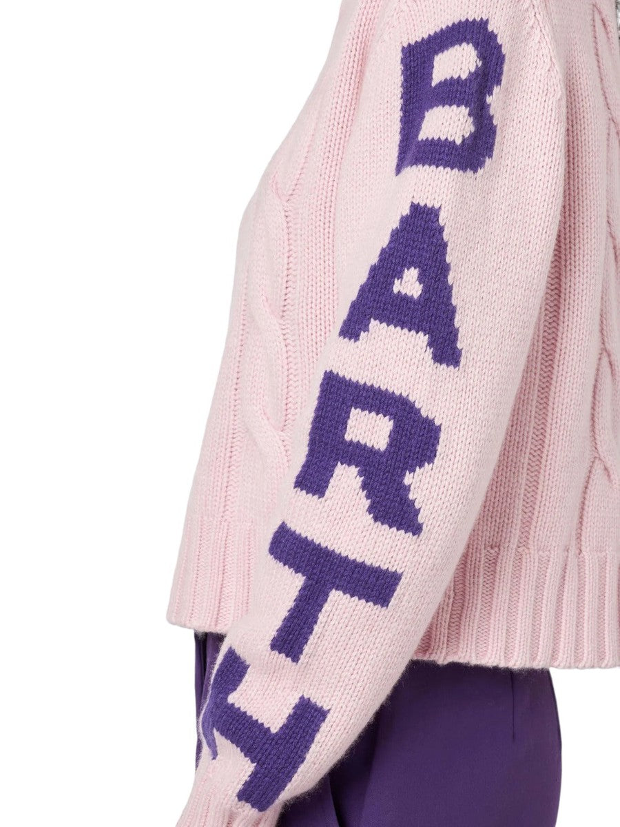 Maglia intrecciata a collo alto con stampa jacquard Saint Barth-Mc2 Saint Barth-Maglieria-Vittorio Citro Boutique