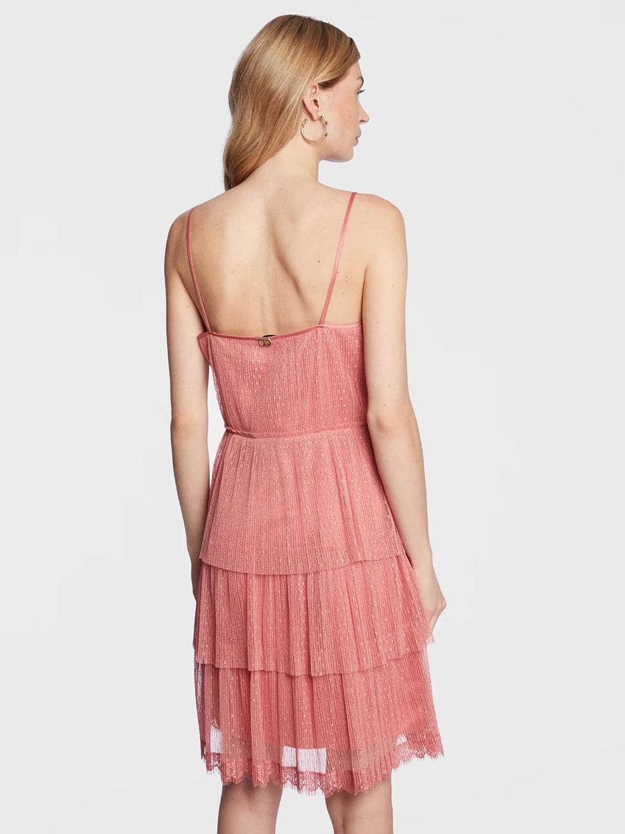 Abito in tulle plumetis a balze-Twinset-Abiti-Vittorio Citro Boutique